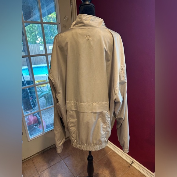 Vintage Greg Norman Collection Golf Jacket Shark Logo Beige Windbreaker L Korea - Picture 10 of 12